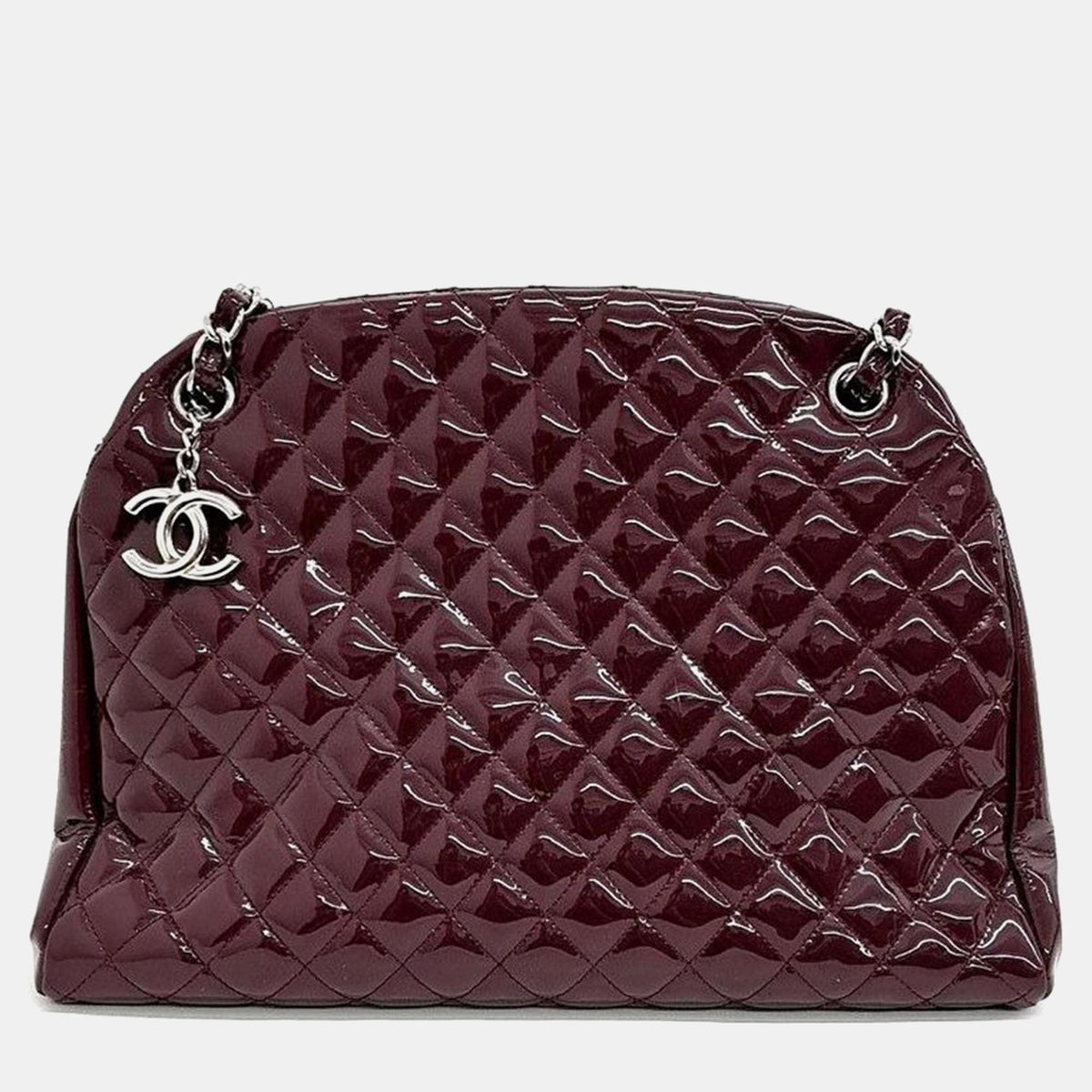 Chanel patent mademoiselle bowling bag