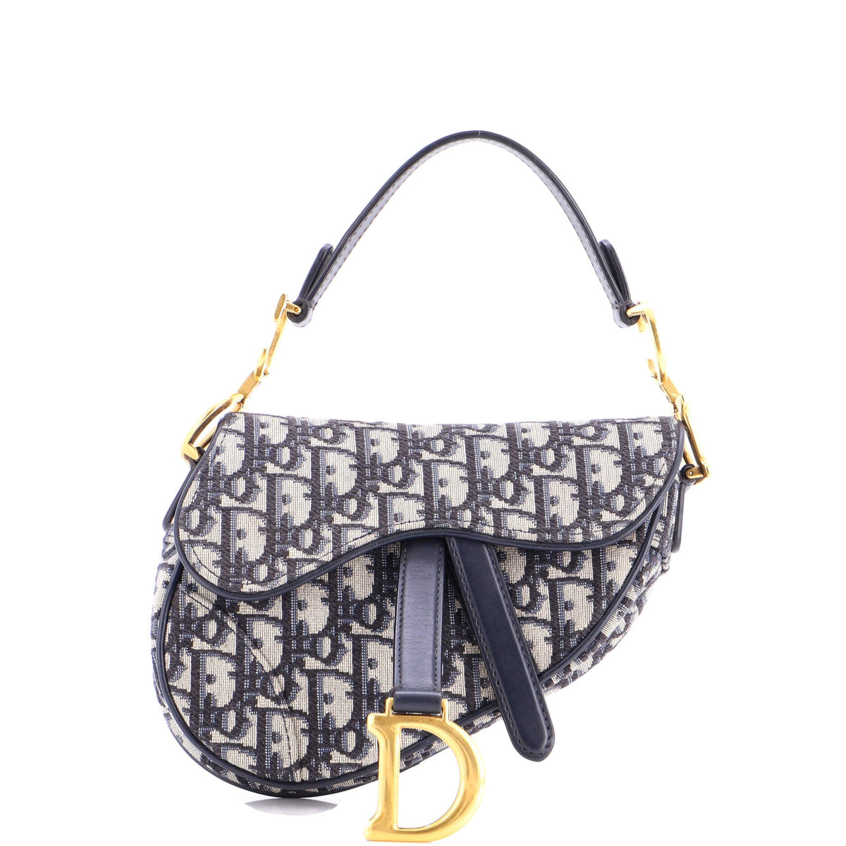 Christian Dior Saddle Handbag Oblique Canvas Mini