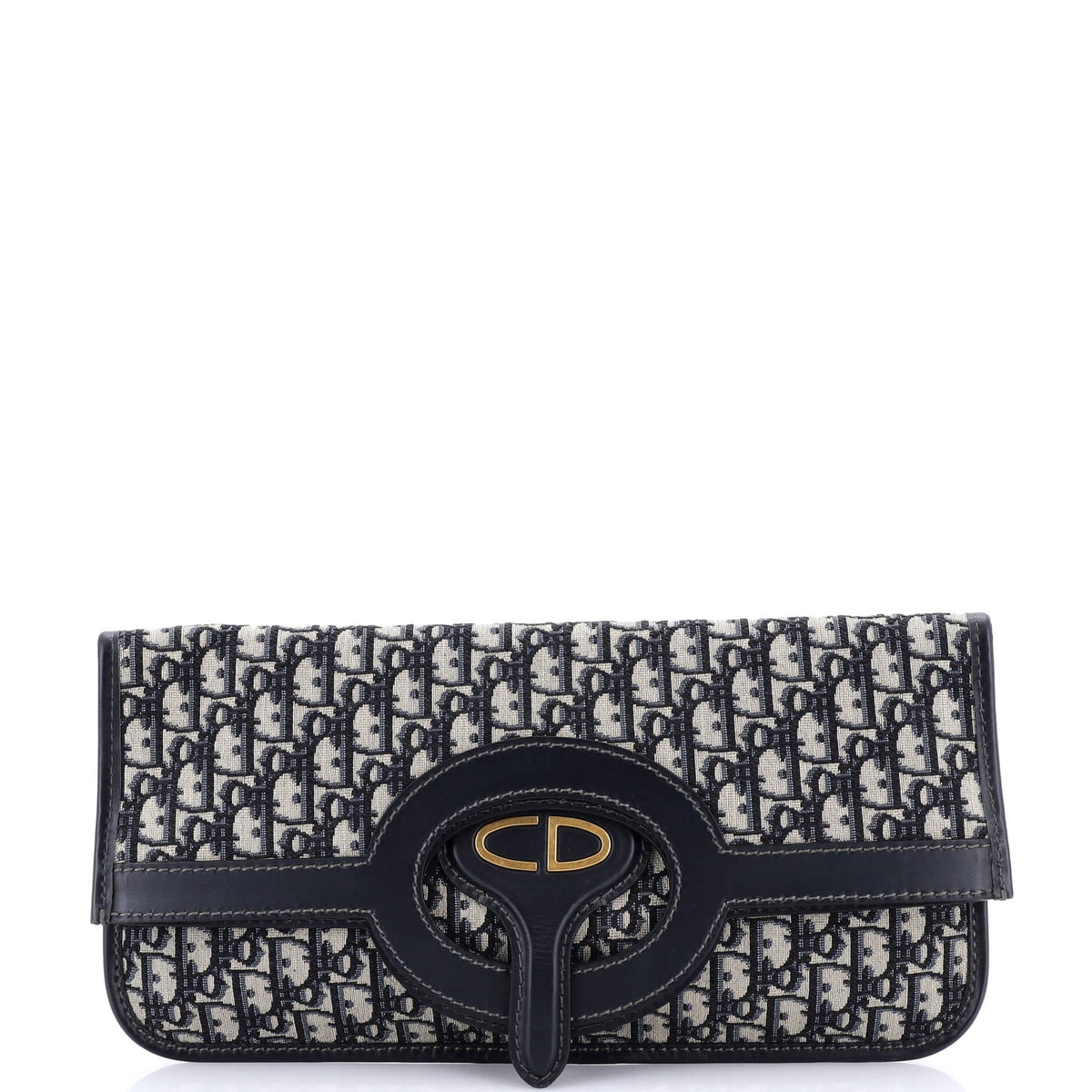 Christian Dior Fold Over Clutch Oblique Canvas