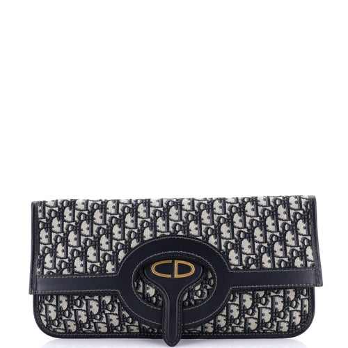 Fold Over Clutch Oblique Canvas
