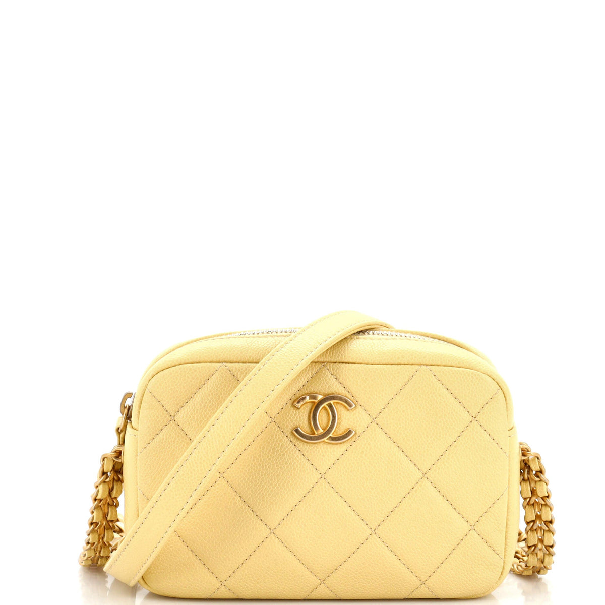 Chanel CHANEL Chain Melody Camera Bag Quilted Caviar Small
