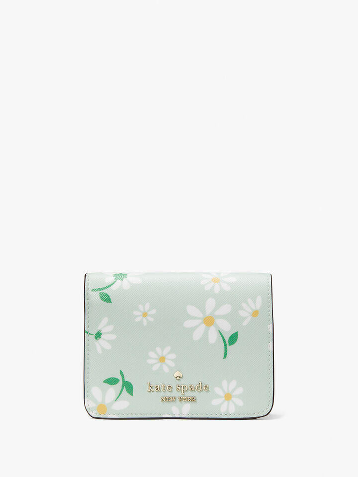 Kate Spade Au Madison Scattered Daisies Printed Small Bifold Wallet