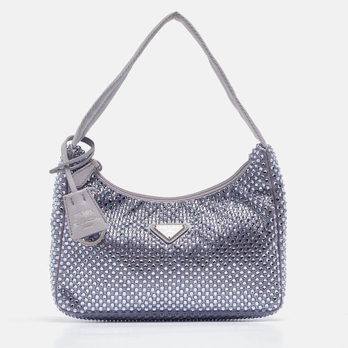 Lilac Satin Re-Edition 2000 Shoulder Bag