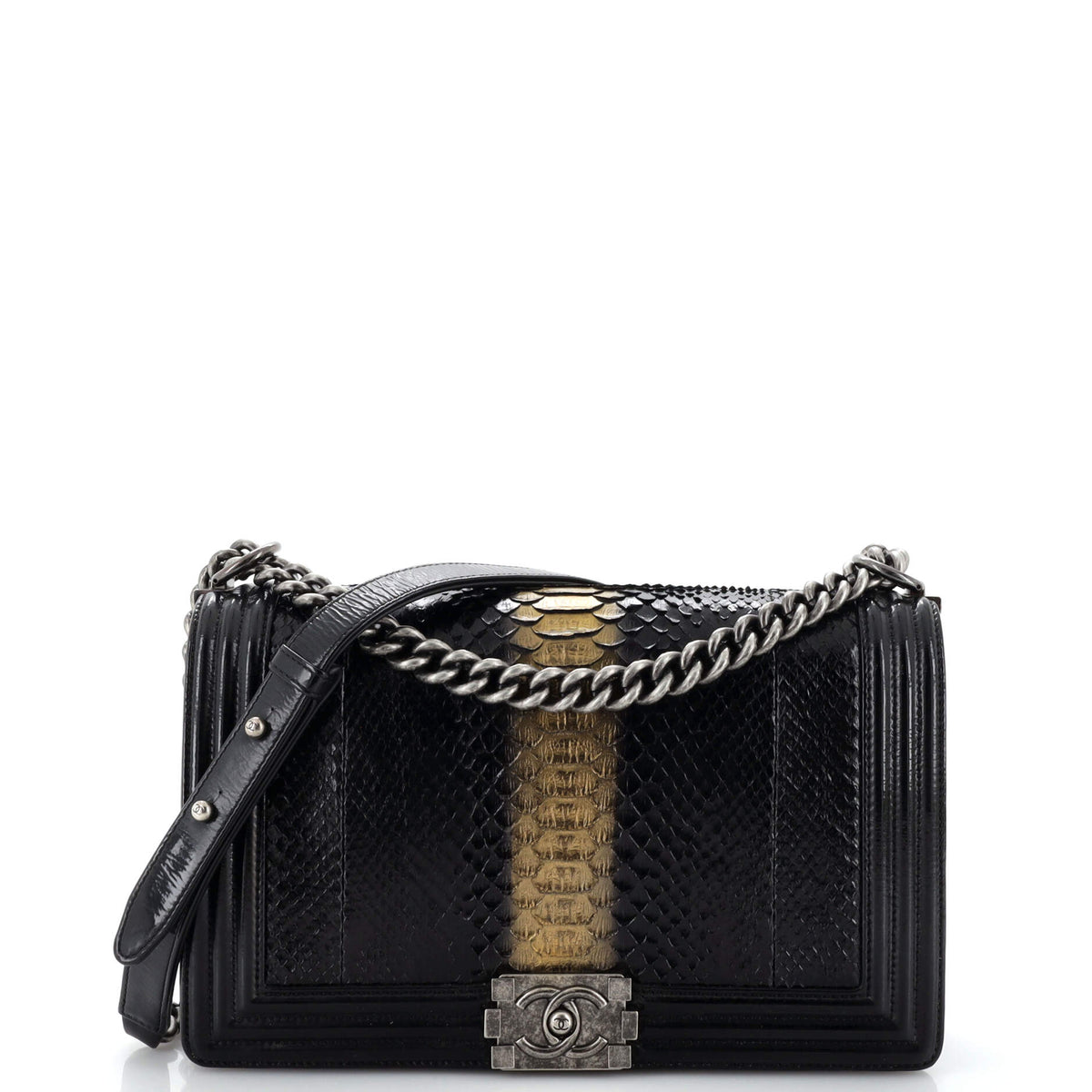 Chanel CHANEL Boy Flap Bag Python Old Medium