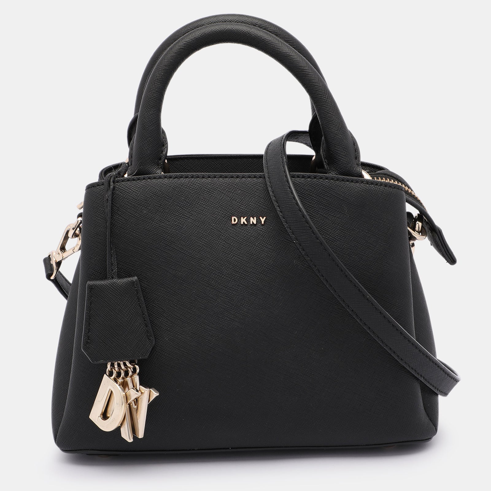 DKNY DKNY Black Leather Paige Satchel