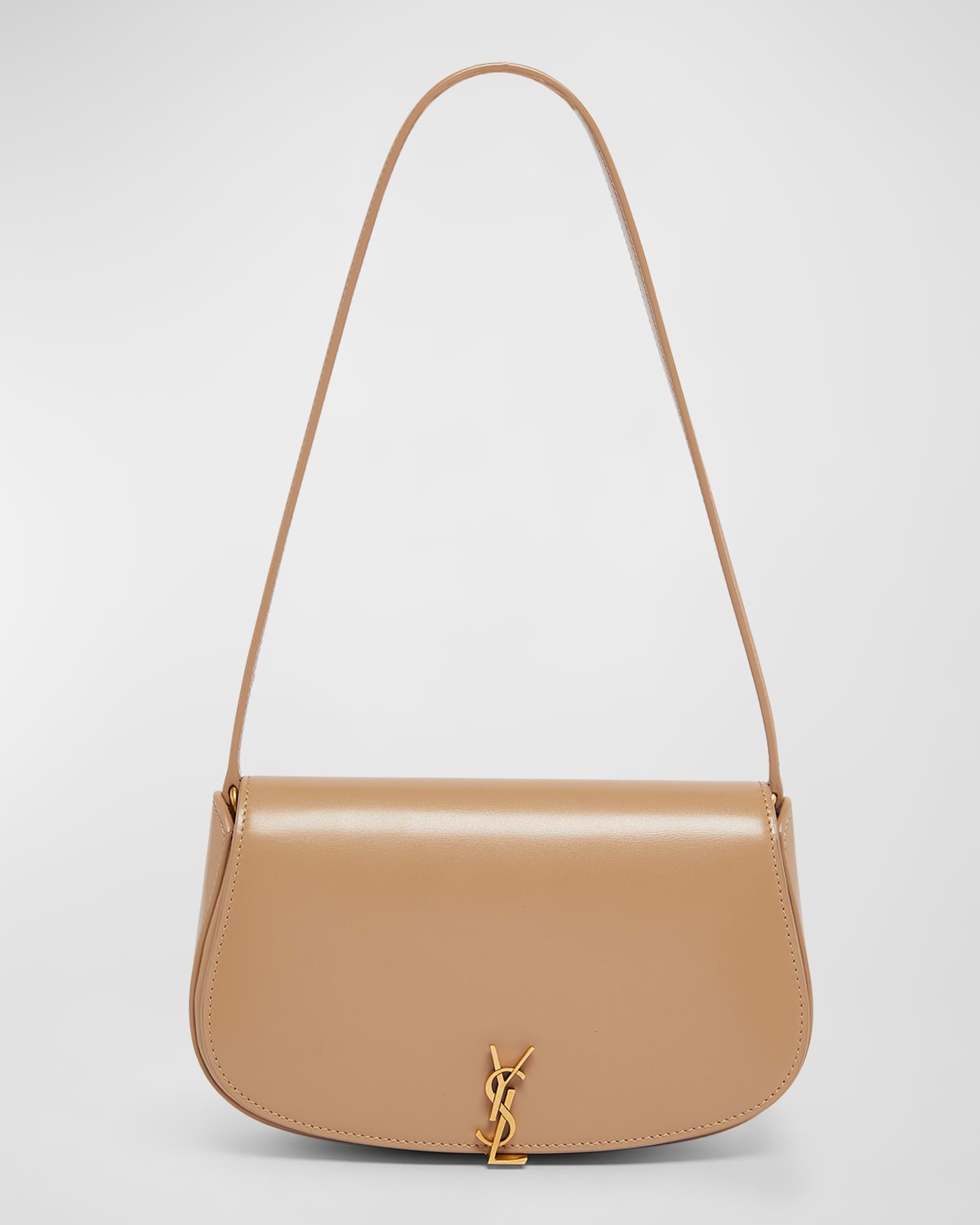 Saint Laurent Mini YSL Flap Leather Shoulder Bag