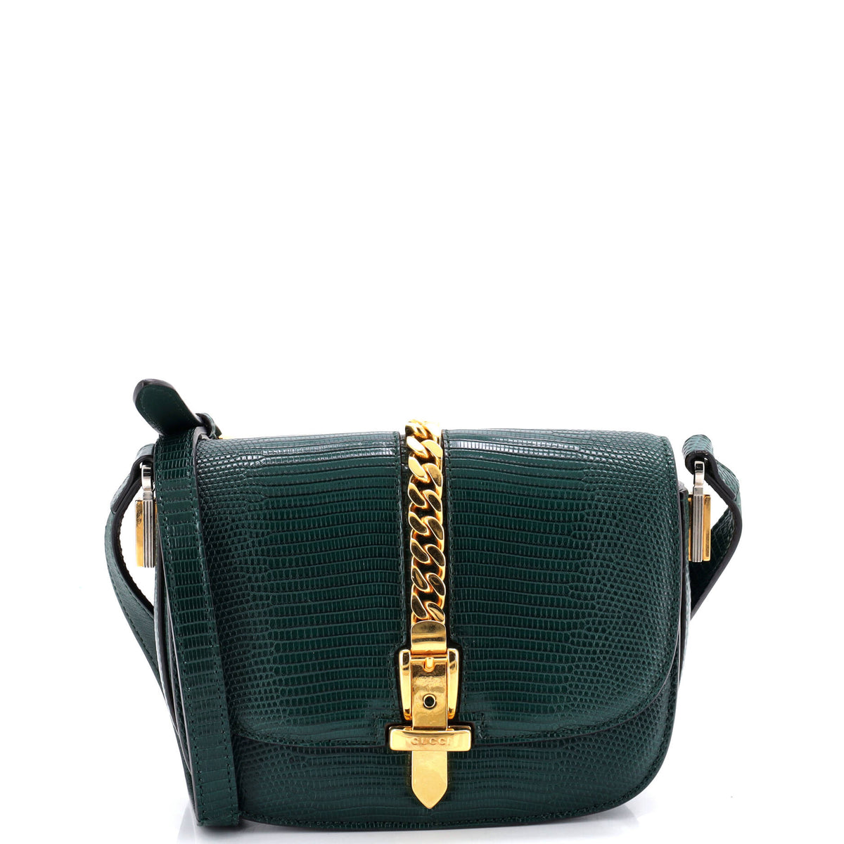 Gucci GUCCI Sylvie 1969 Shoulder Bag Lizard Mini