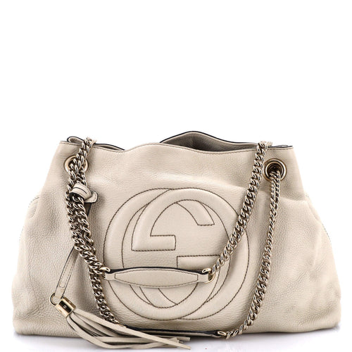 GUCCI Soho Chain Strap Shoulder Bag Leather Medium