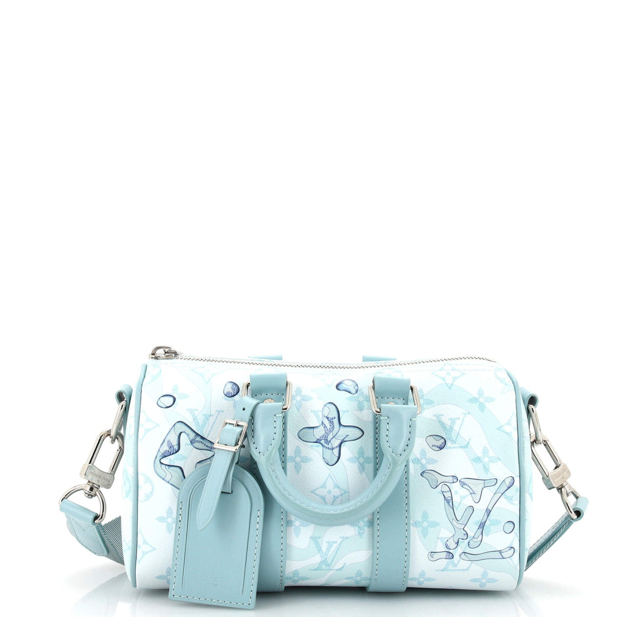 Louis Vuitton Keepall Bandouliere Bag Limited Edition Aquagarden Monogram Canvas 25