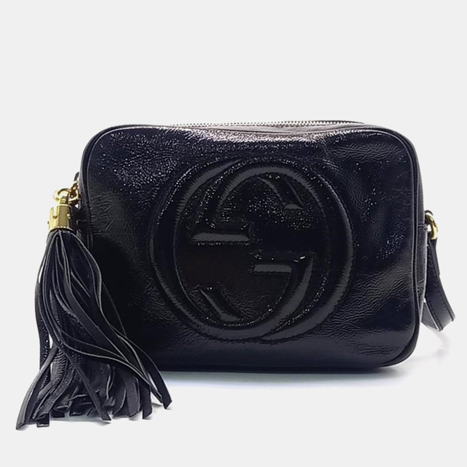 Gucci Black Leather Disco Bag