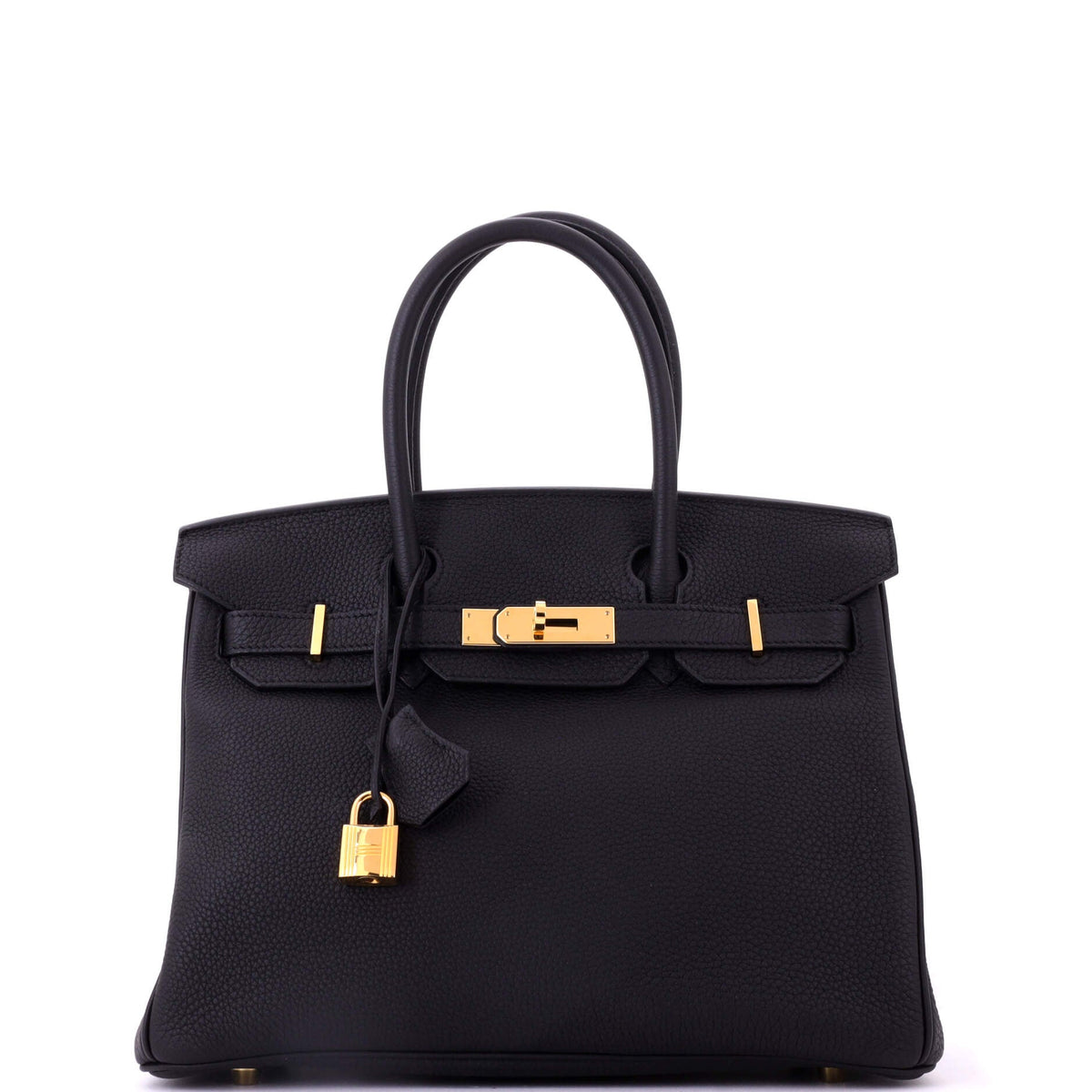 Herm?s Birkin Handbag Noir Togo with Gold Hardware 30