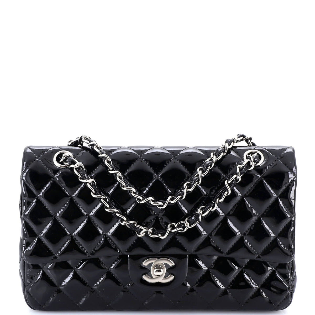 Chanel CHANEL Classic Double Flap Bag Quilted Patent Medium