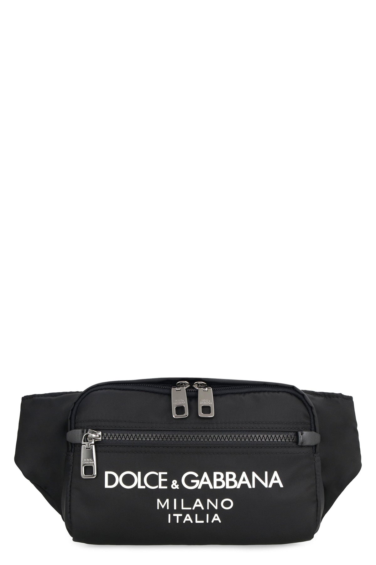 Dolce & Gabbana Men's Nylon Beltpack Bag With Logo in Nero | BM2218AG182