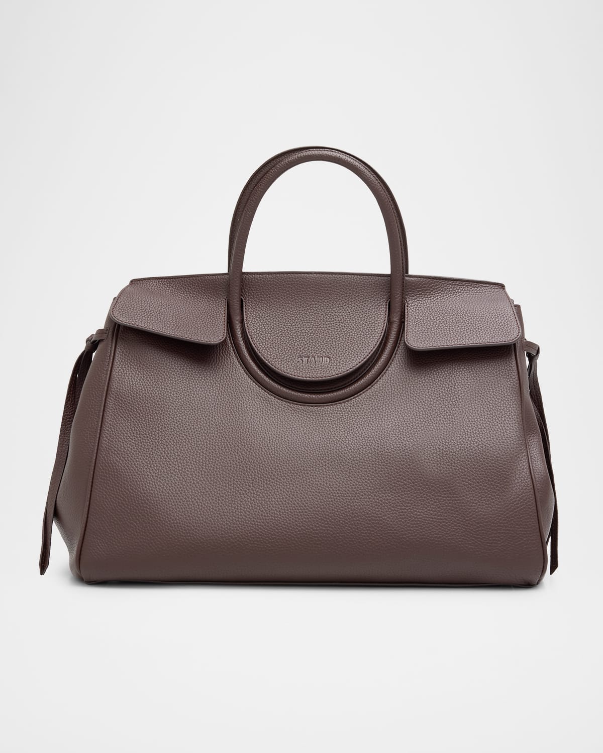 Staud Maude Pebble Leather Carryall Top-Handle Bag