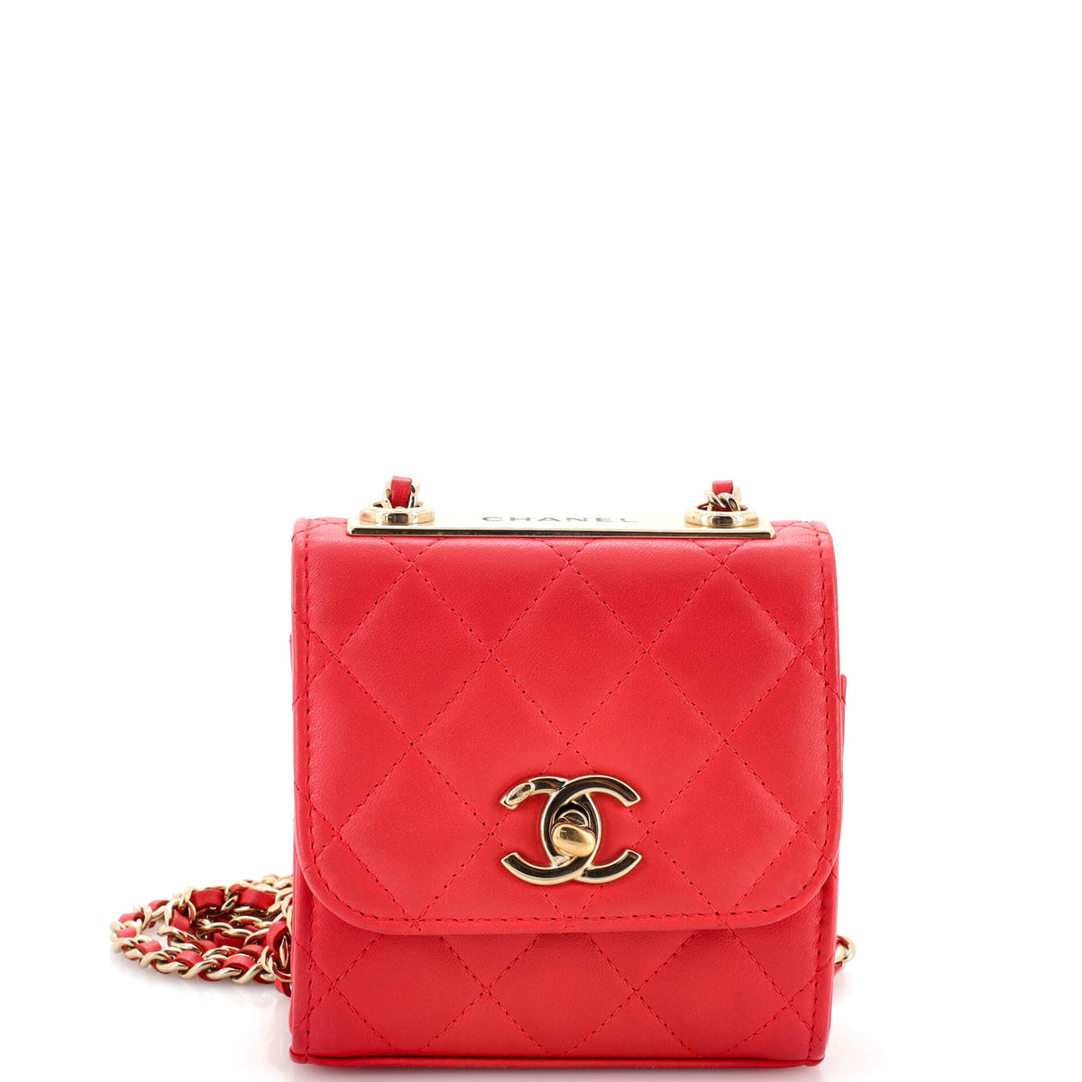 Chanel CHANEL Trendy CC Clutch with Chain Quilted Lambskin Small
