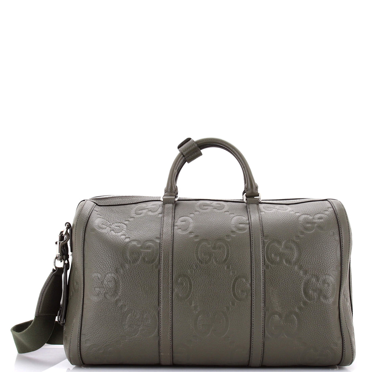 Gucci GUCCI Duffle Bag Jumbo GG Embossed Leather Small