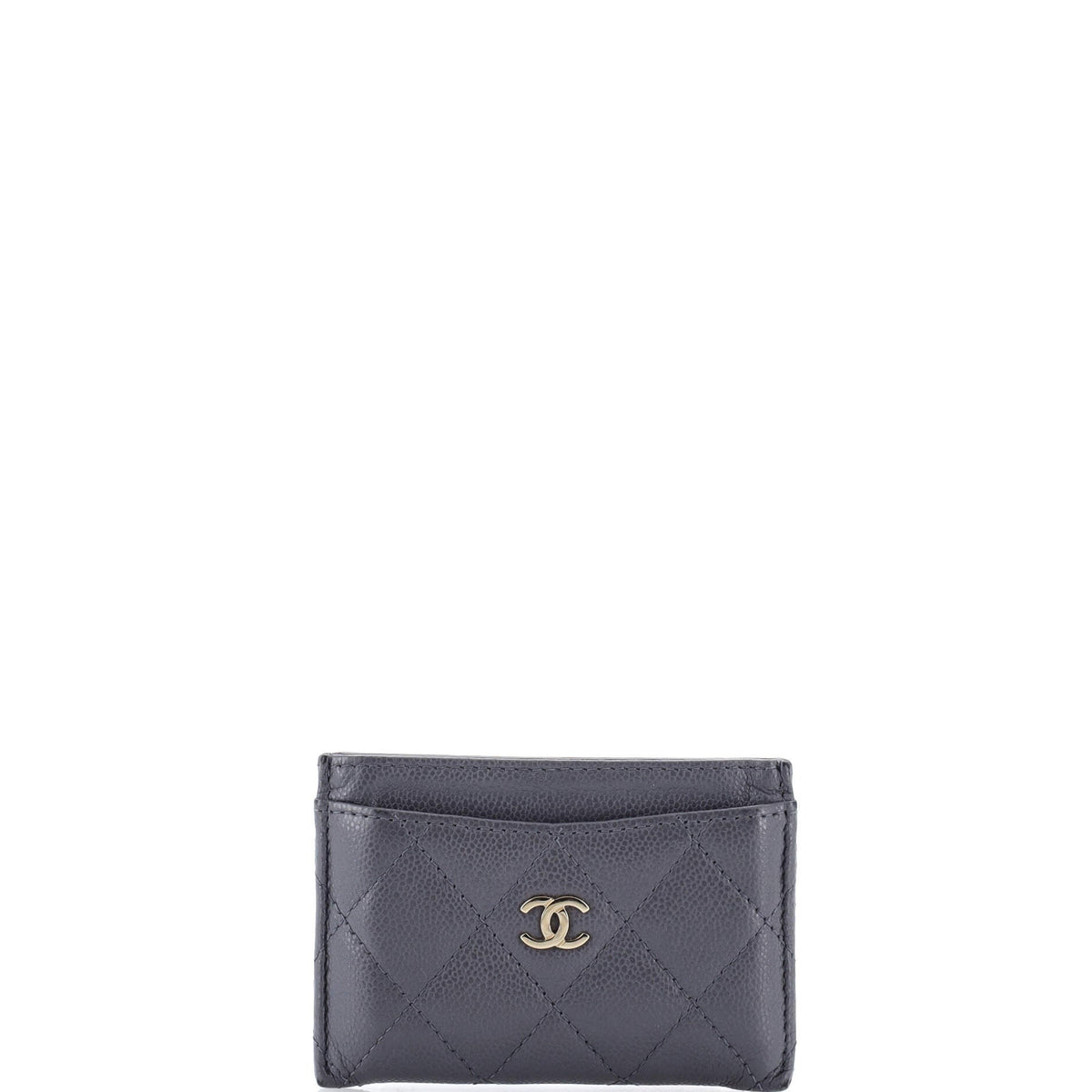 Chanel CHANEL Classic Card Holder Quilted Caviar