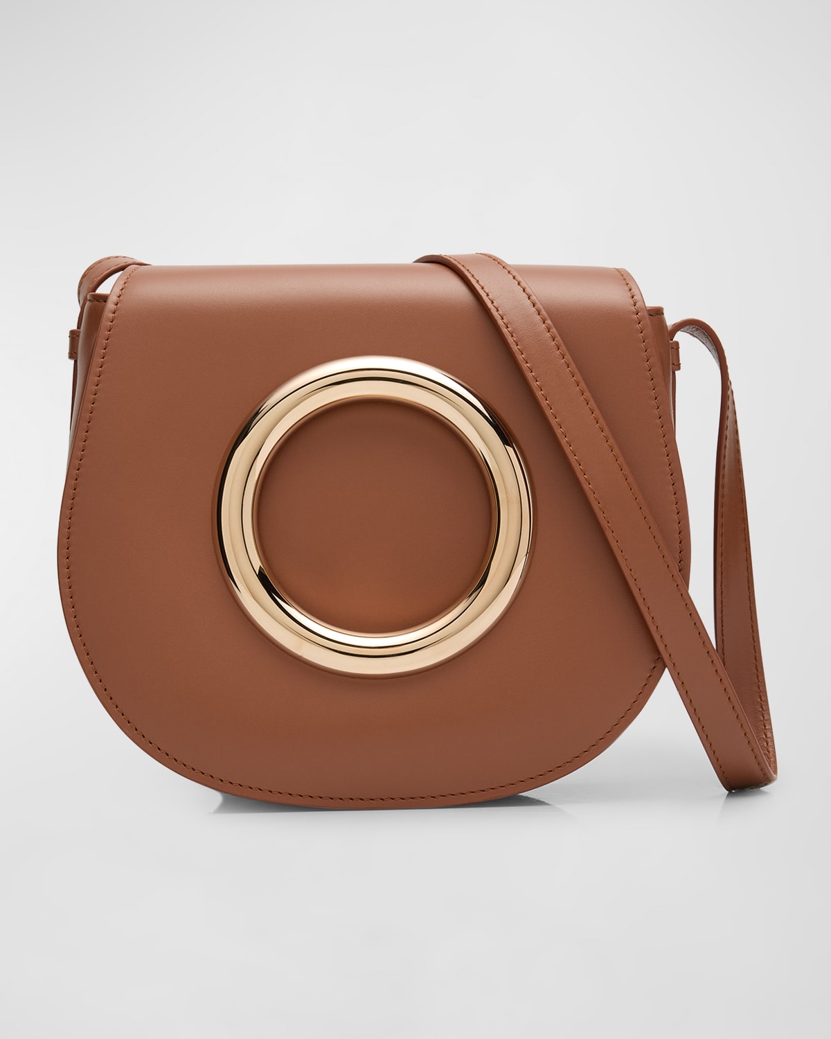 Gabriela Hearst Ring Flap Leather Crossbody Bag