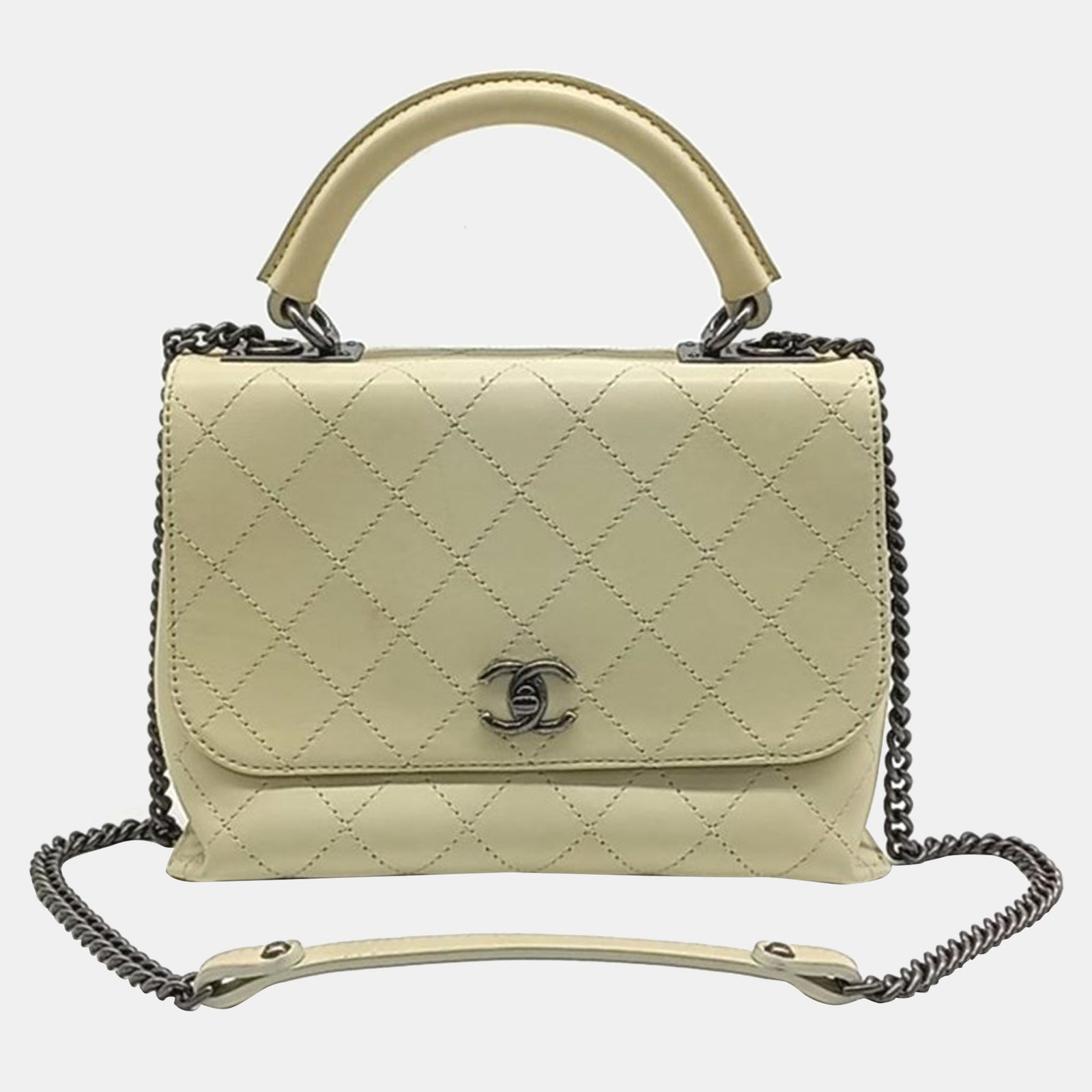 Chanel Ivory Tone Tote and Shoulder Bag