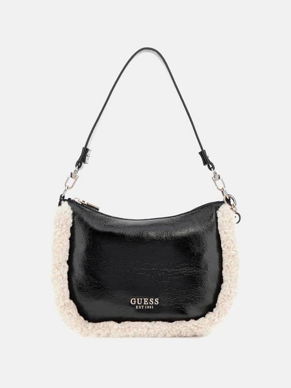 Guess Davika Faux Fur Shoulder Bag