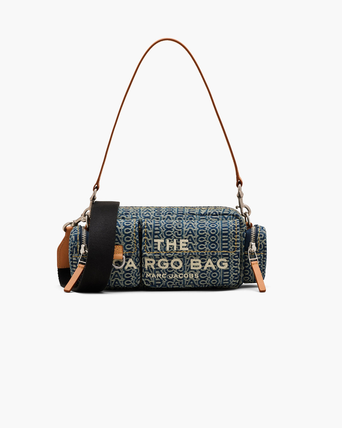 Marc Jacobs Marc Jacobs The Cargo Monogram Denim Shoulder Bag in Sun Faded Denim