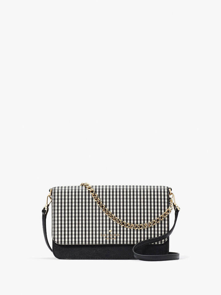 Kate Spade Au Madison Jazzy Gingham Printed Flap Convertible Crossbody