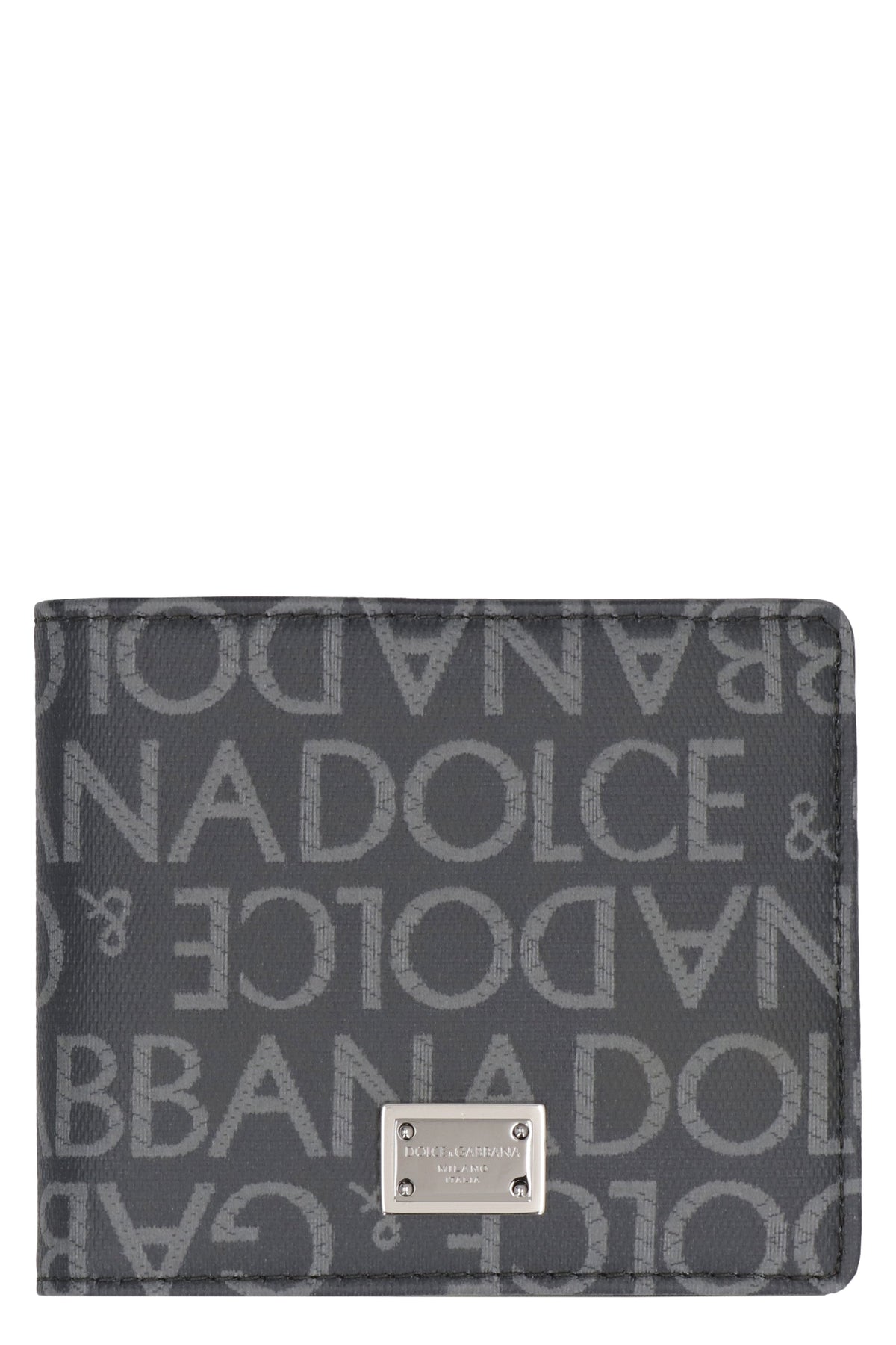 Dolce & Gabbana Men's All-Over Logo Wallet in Black | BP1321AJ705 Color 8B969