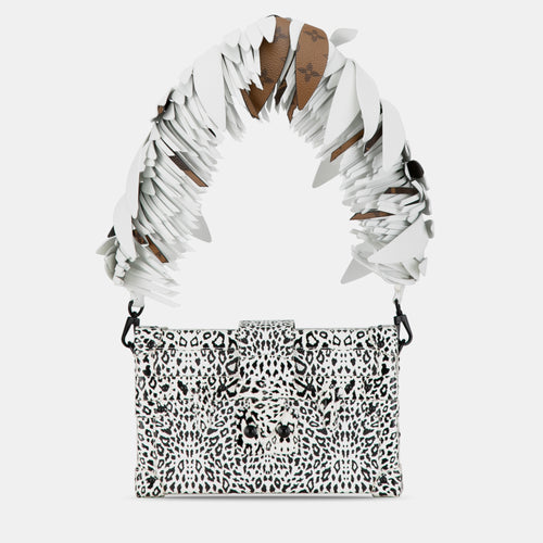 Leopard Print and Fringe Strap Petite Malle