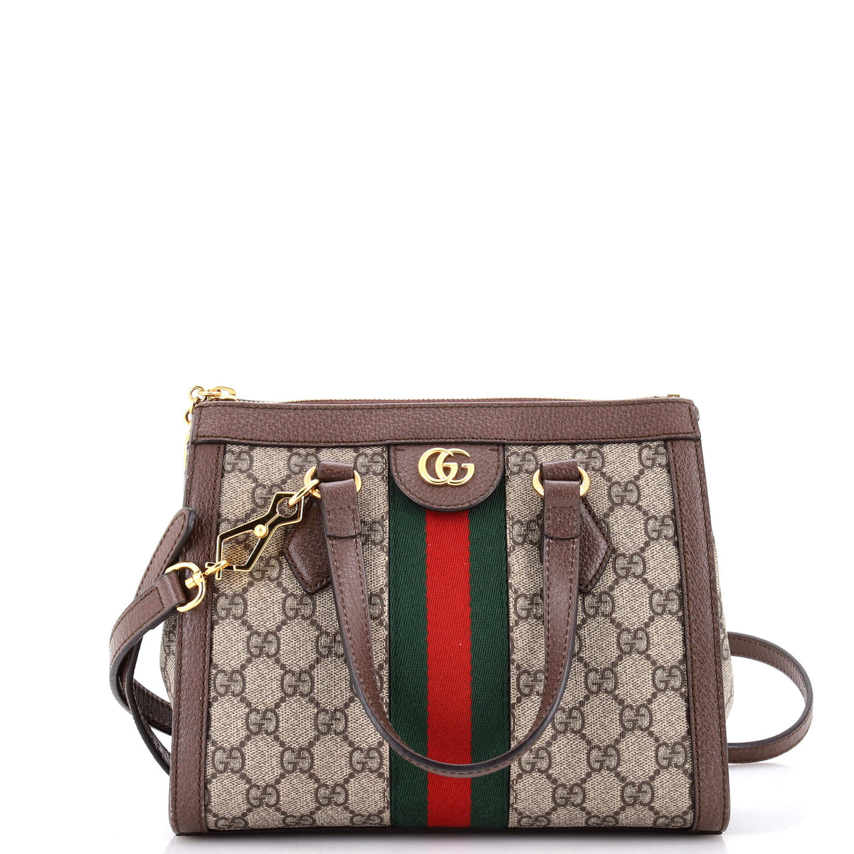 Gucci GUCCI Ophidia Top Handle Tote GG Coated Canvas Small