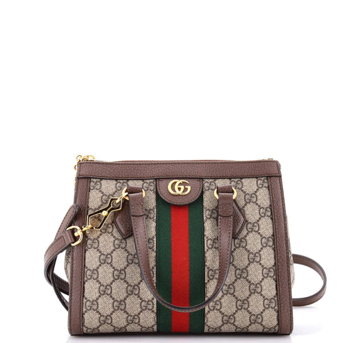 GUCCI Ophidia Top Handle Tote GG Coated Canvas Small