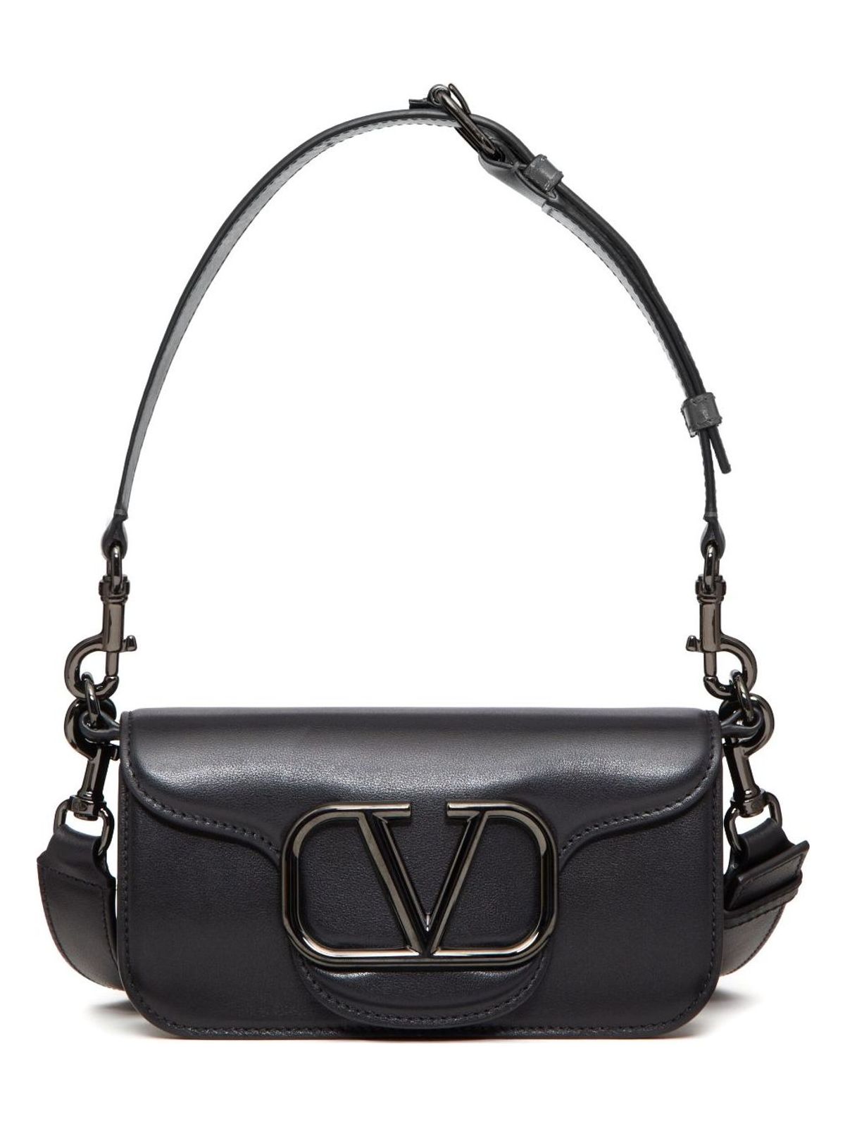 Valentino Garavani Men's LocÃ² Mini Leather Shoudler Bag in Black | Size UNI | 4Y2B0B63VTQ0NO