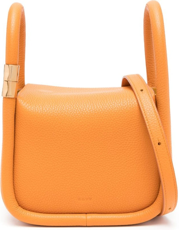 Damen Wonton 20 Pebble Lederhandtasche in Orange | Größe UNI | WONTON20PEBBLECS Farbe CSDAPRICOT