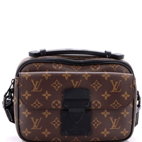 S Lock Sling Bag Macassar Monogram Canvas