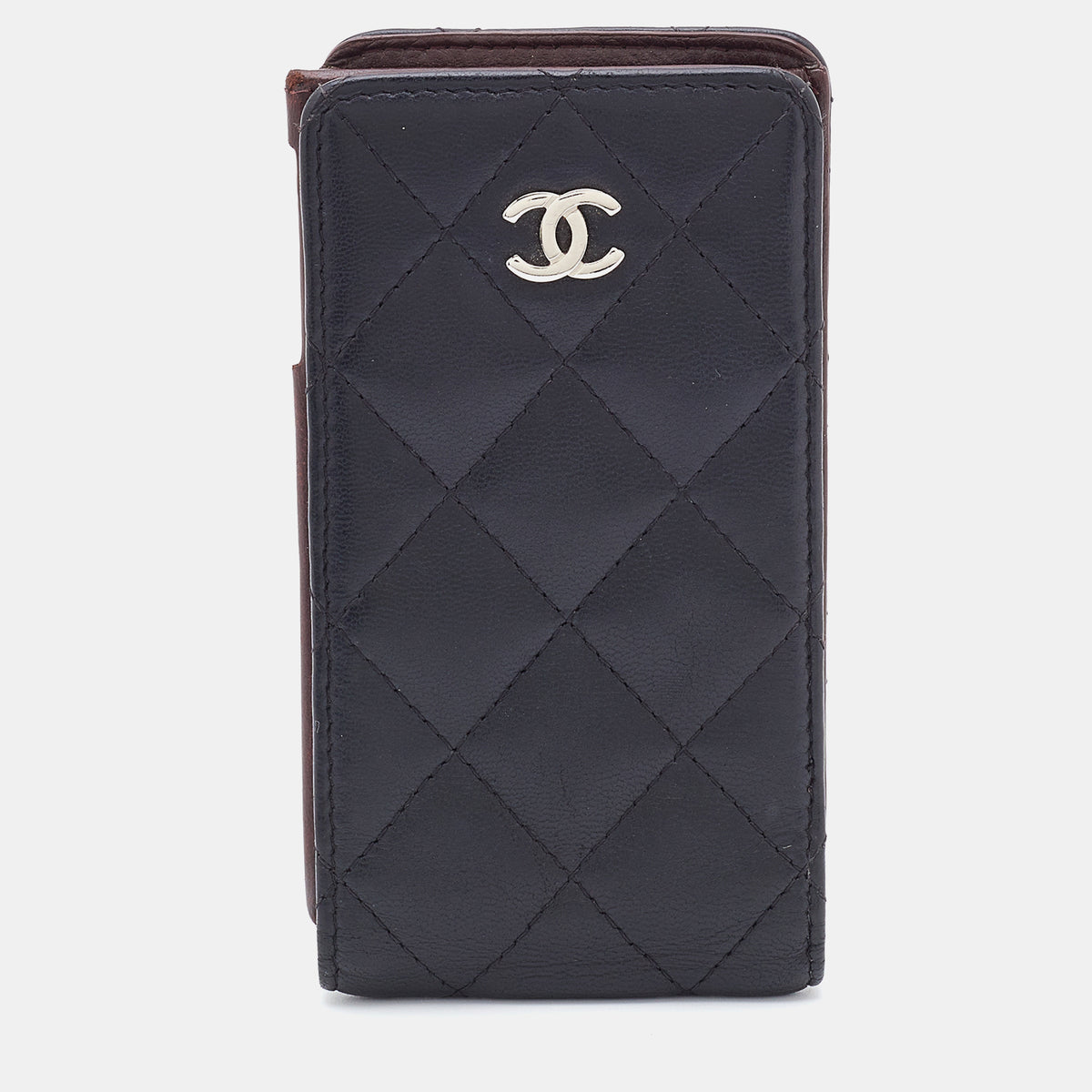 Chanel Black Quilted Leather CC iPhone4/5 Case