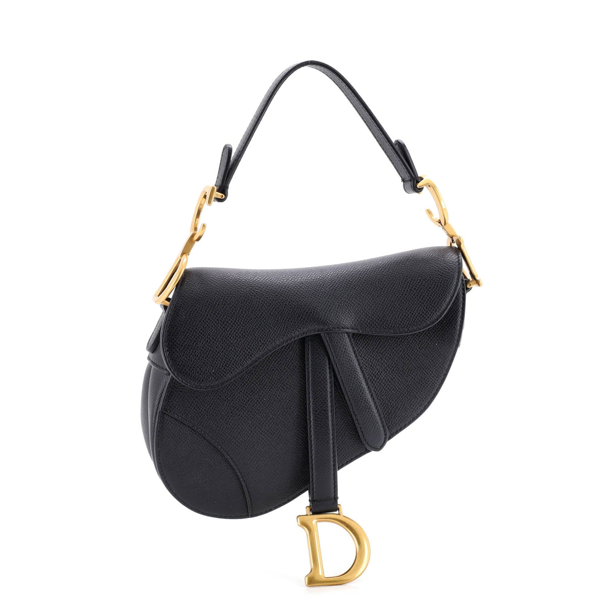 Christian Dior Saddle Handbag Leather Mini