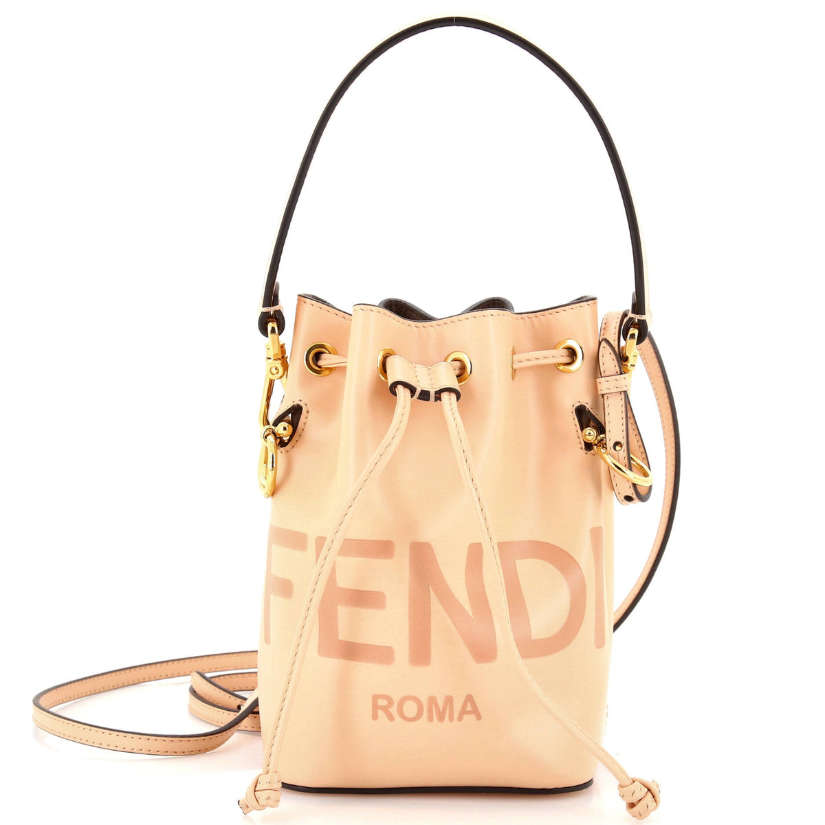 Fendi FENDI Logo Mon Tresor Bucket Bag Leather Mini