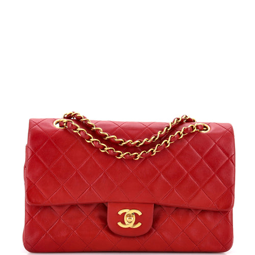 CHANEL Vintage Classic Double Flap Bag Quilted Lambskin Medium