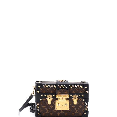 Petite Malle Handbag Studded Monogram Canvas