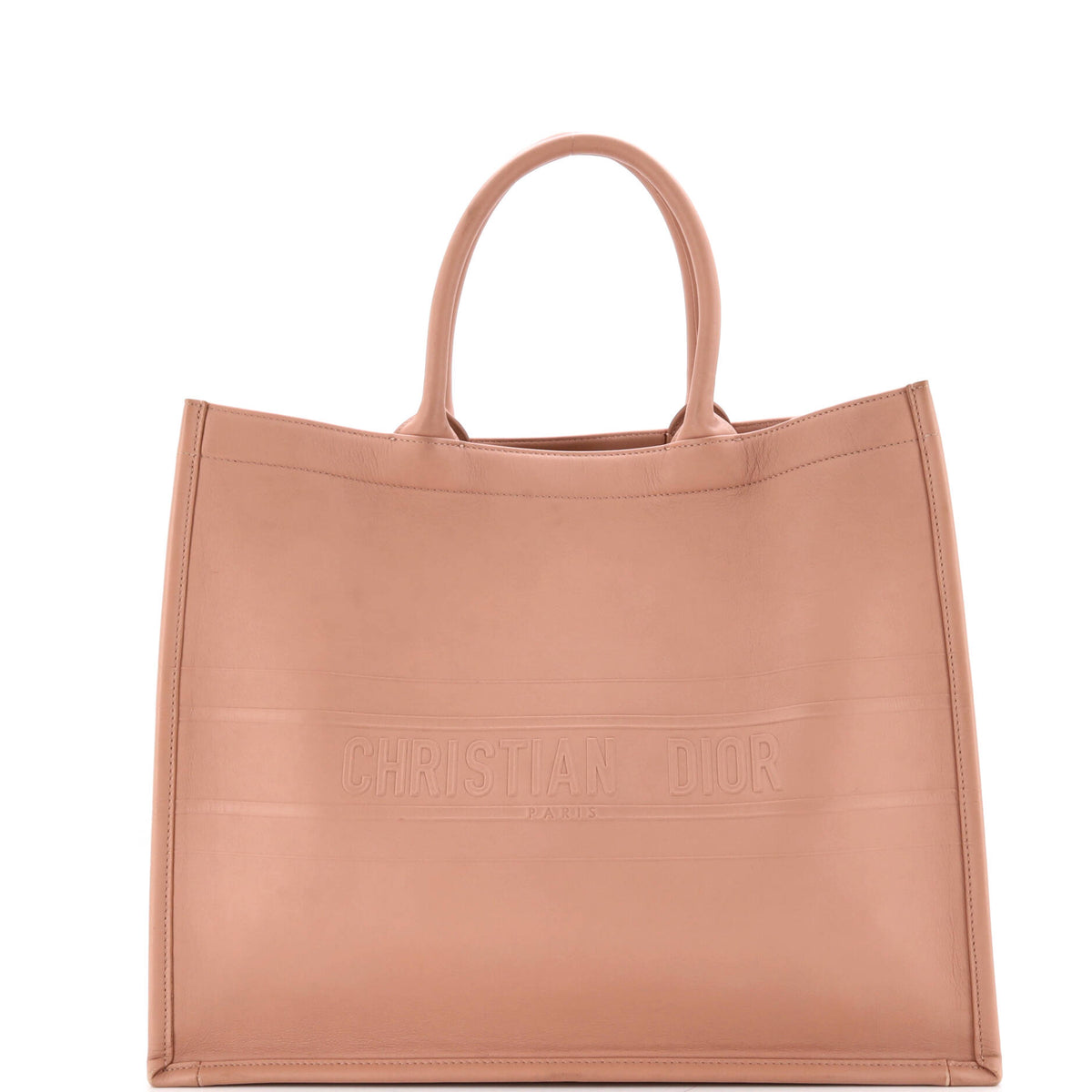 Christian Dior Book Tote Embossed Leather Large