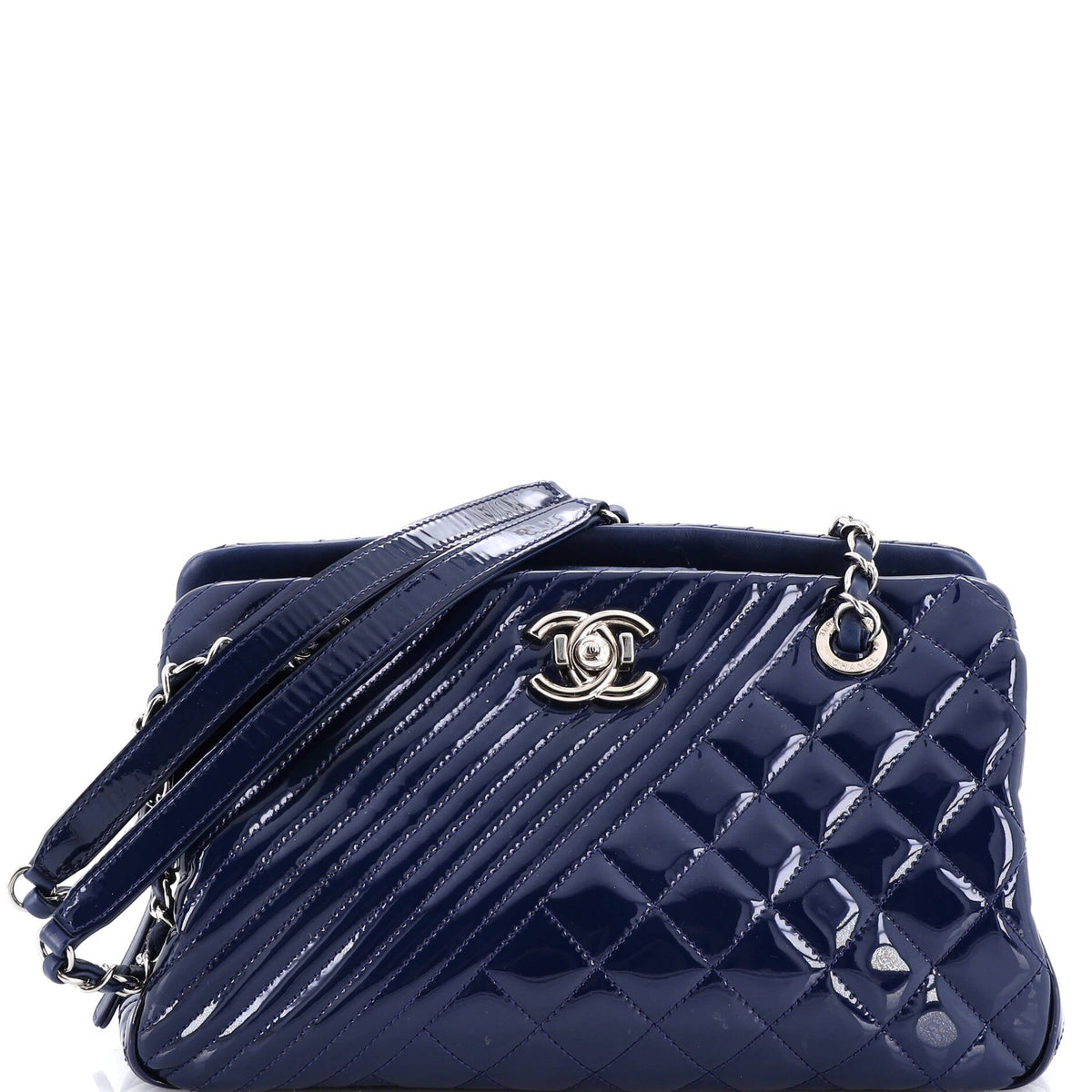 Chanel CHANEL Coco Boy Tote Quilted Patent Medium