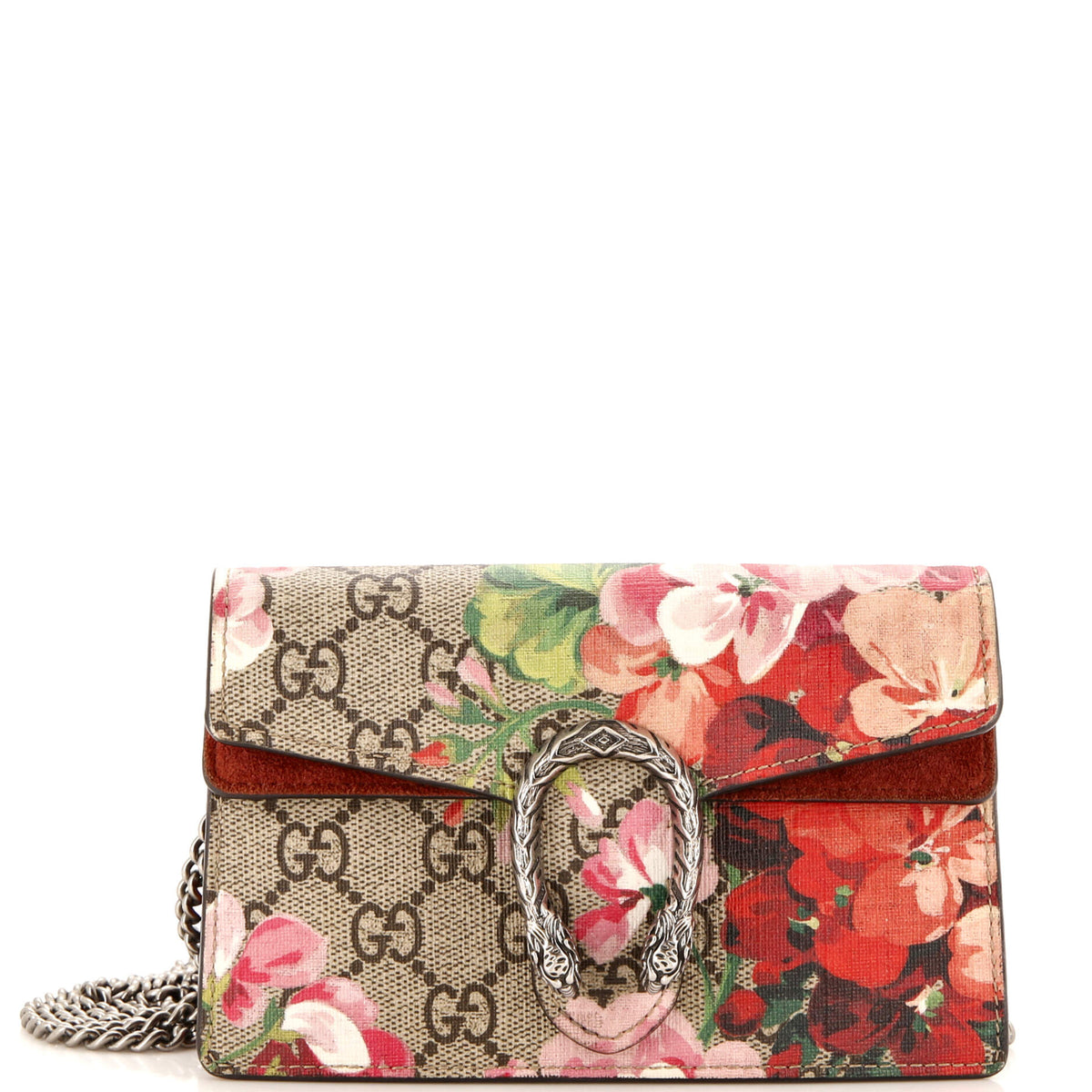 Gucci GUCCI Dionysus Bag Blooms Print GG Coated Canvas Super Mini