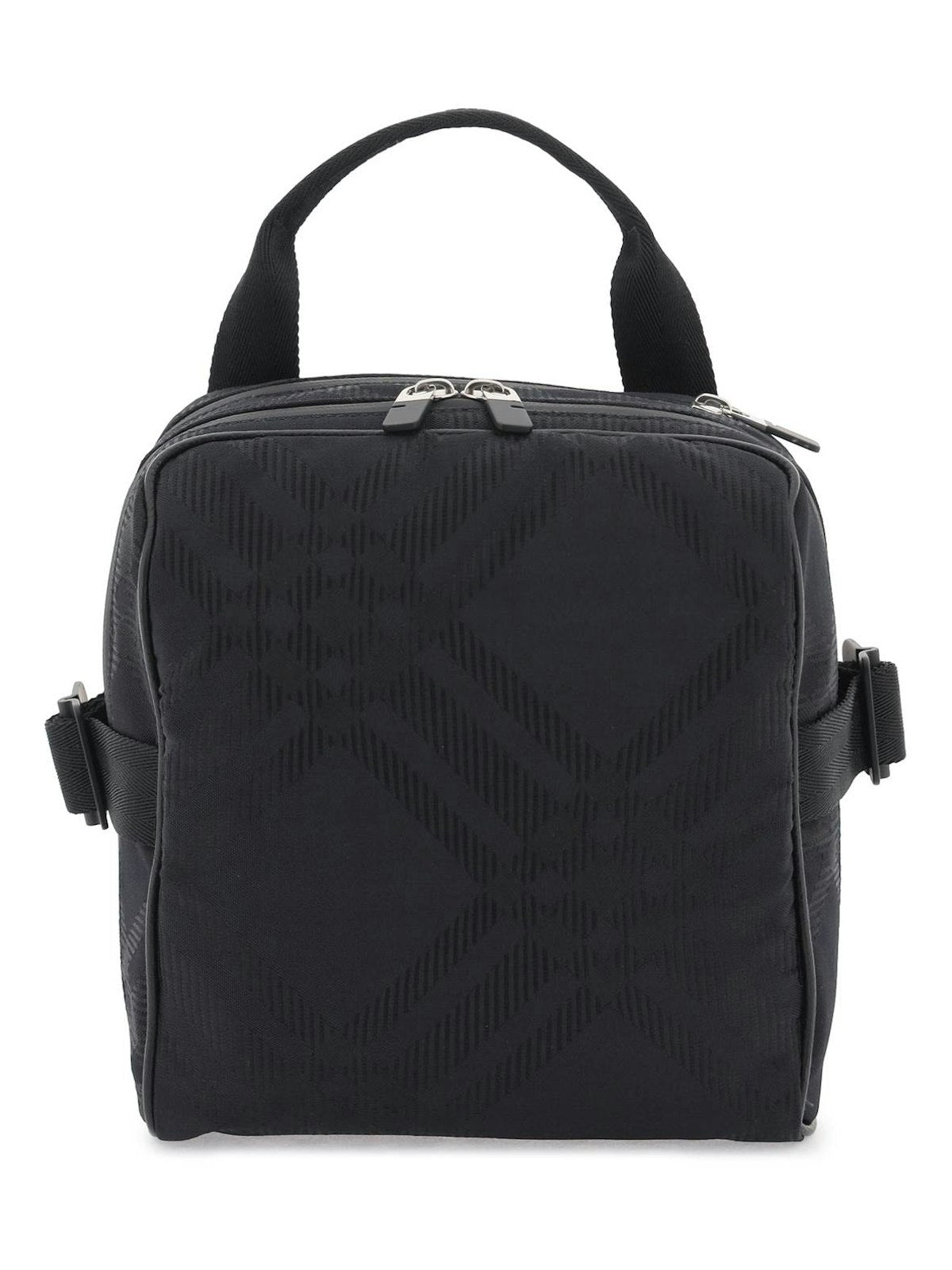 Burberry Men's Check Jacquard Crossbody Bag in Black | 8080900