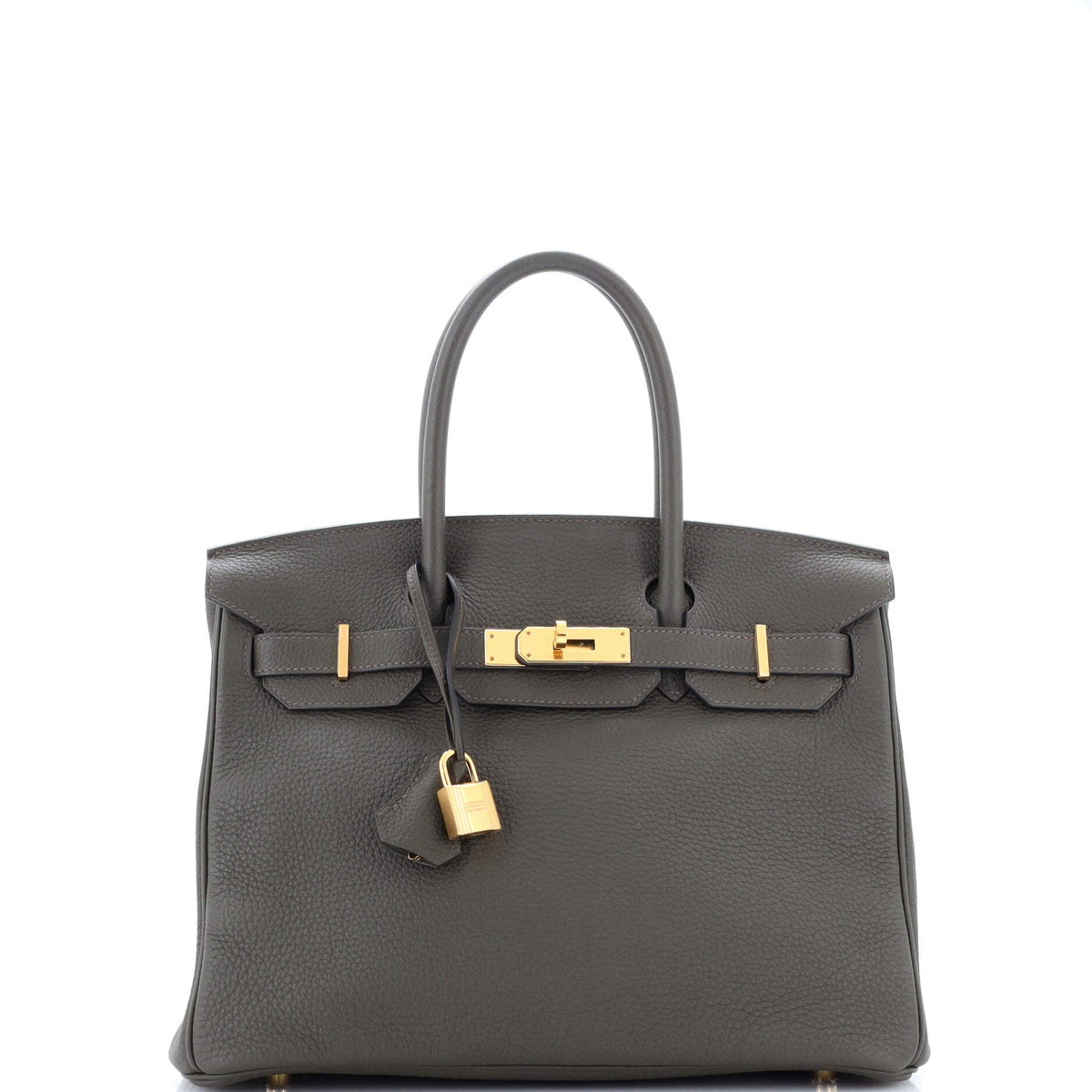 Hermès Birkin Handbag Vert Maquis Togo with Gold Hardware 30