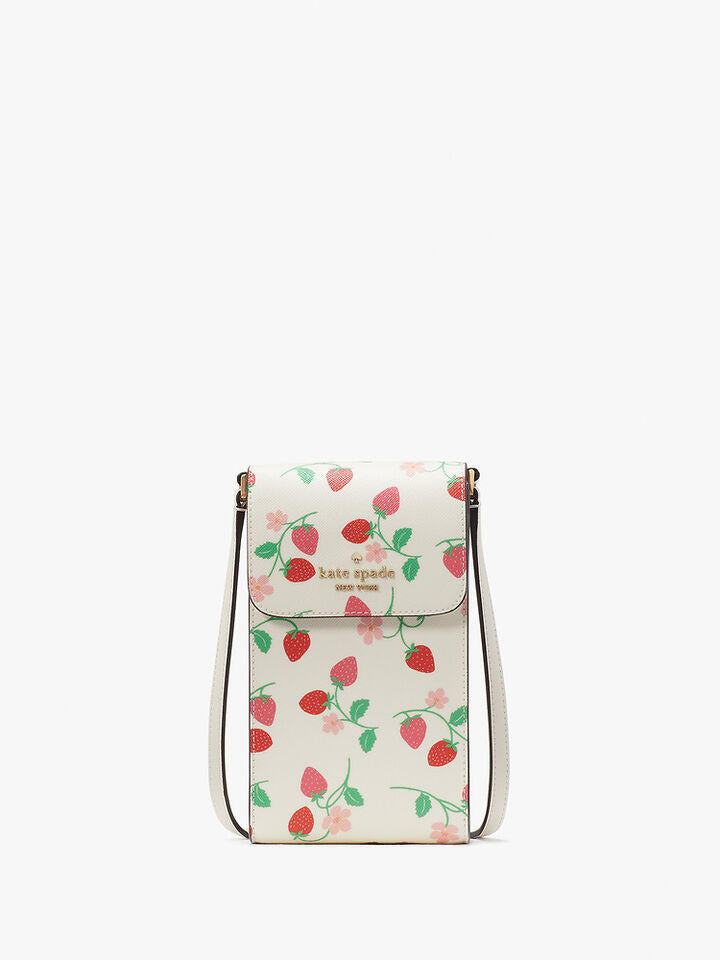 Kate Spade Au Strawberry Vine North South Phone Crossbody