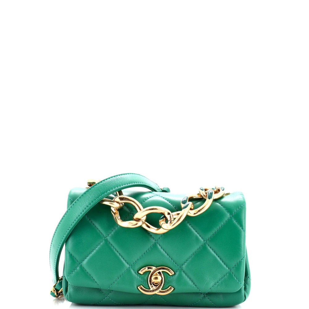 CHANEL Color Match Flap Bag Quilted Lambskin Mini