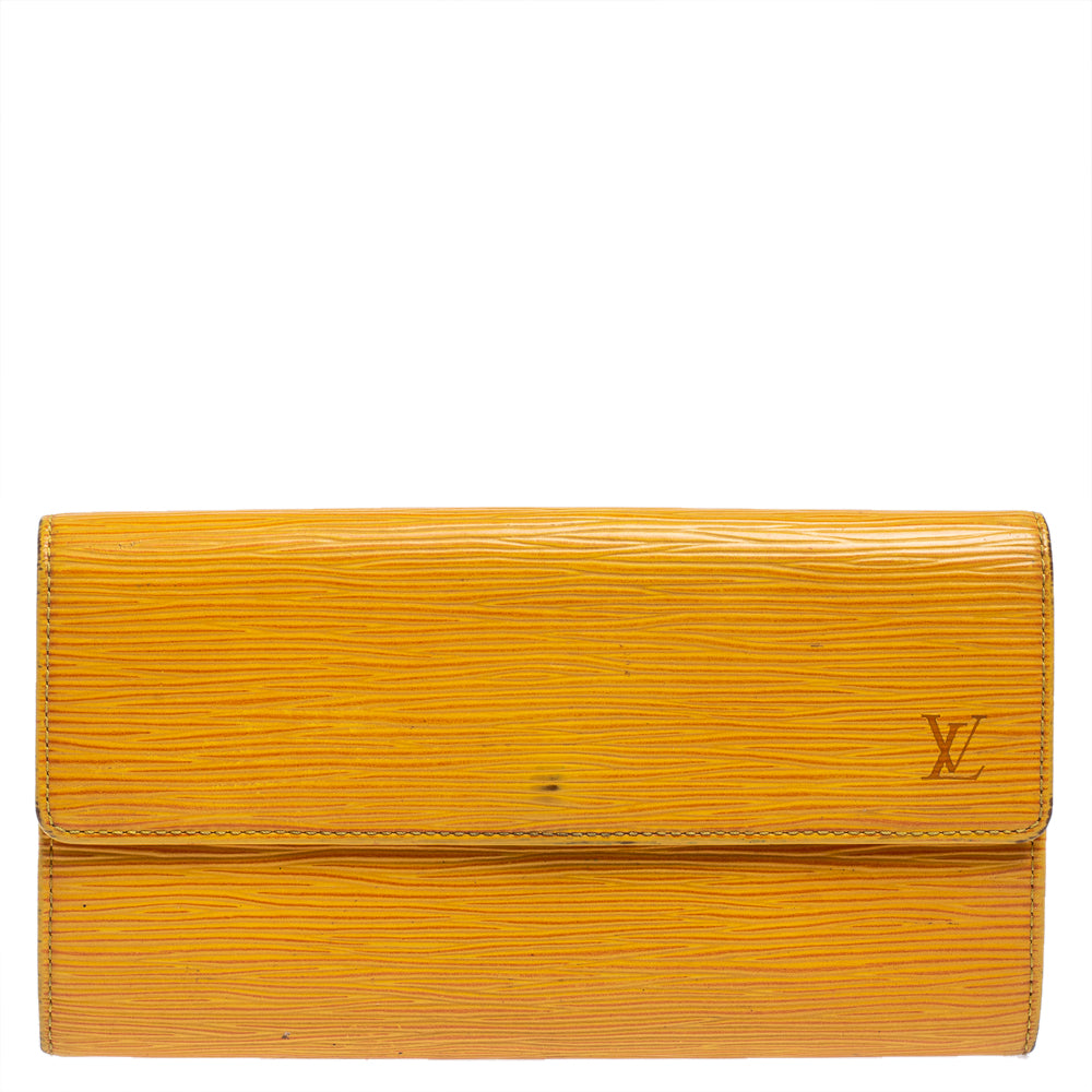 Louis Vuitton Tassil Yellow Epi Leather Sarah Wallet