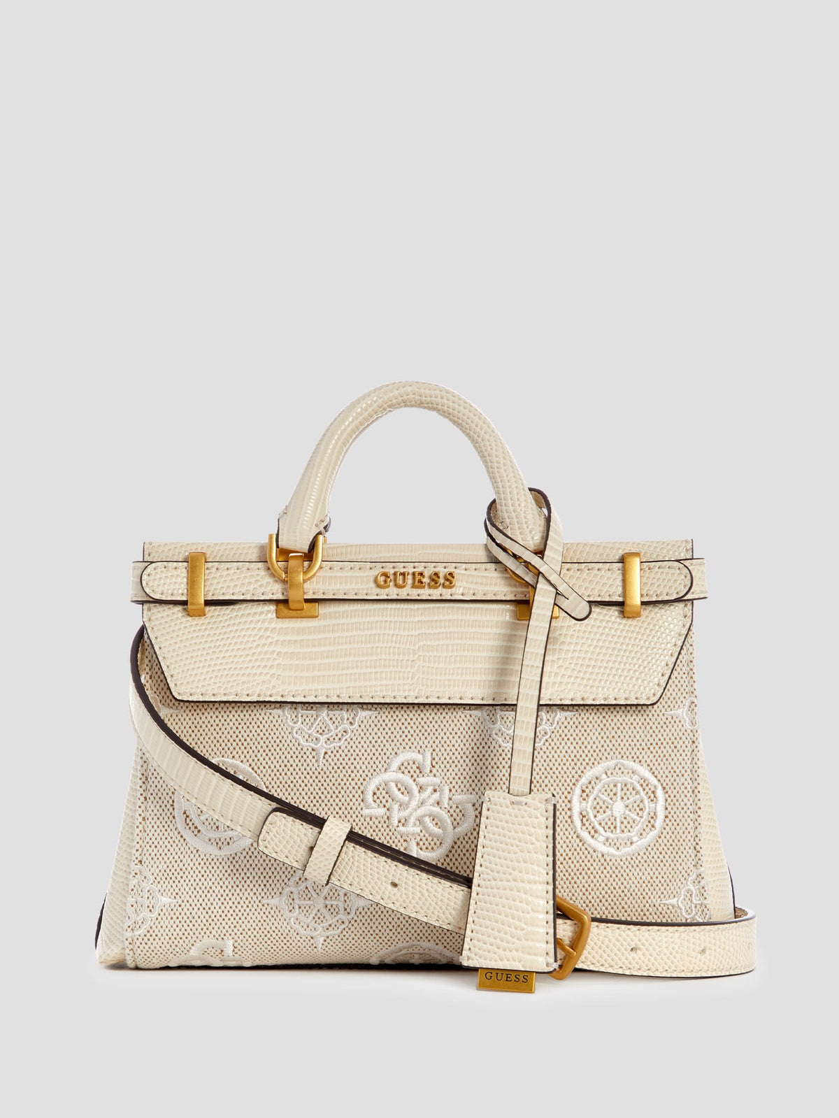 Guess Sestri Canvas Peony Mini Satchel