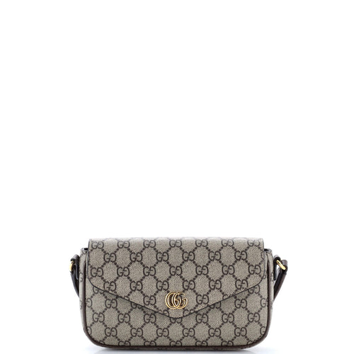 GUCCI Ophidia Envelope Flap Shoulder Bag GG Coated Canvas Mini