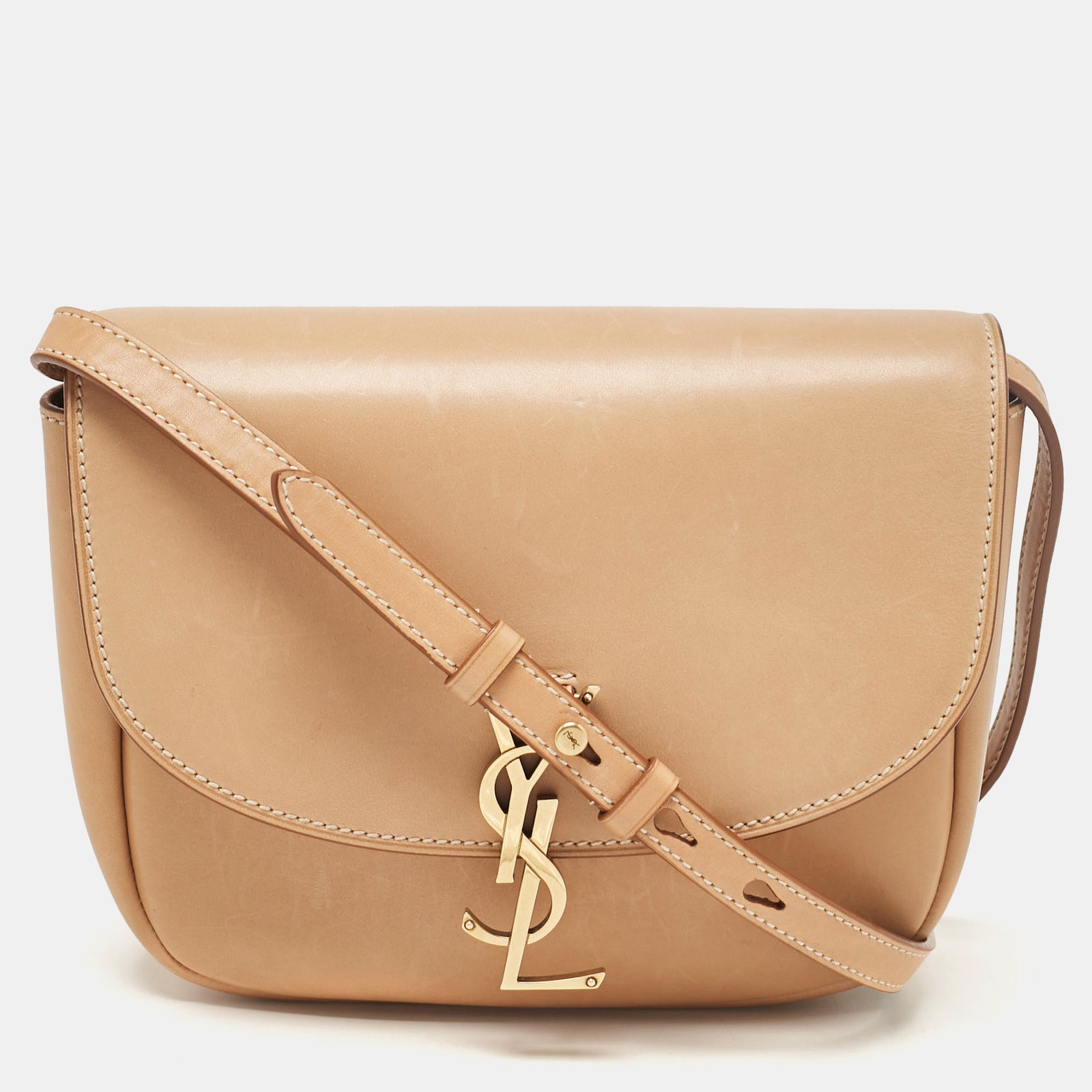 Saint Laurent Paris Saint Laurent Tan Leather Kaia Crossbody Bag