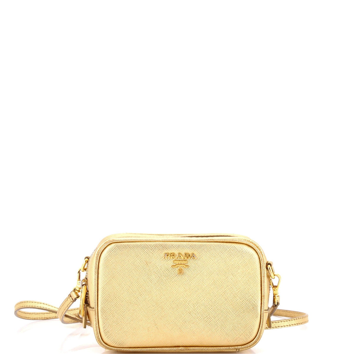 Prada PRADA Zip Crossbody Bag Saffiano Leather Mini